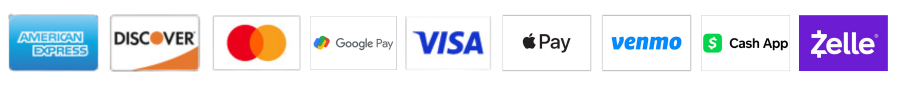 404 Sod accepted payment methods including American Express, Discover, Mastercard, Google Pay, Visa, Apple Pay, Venmo, Cash App, and Zelle